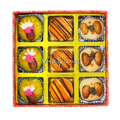 Shayona Dry Fruit Mithai Gift Box - 9 Pieces