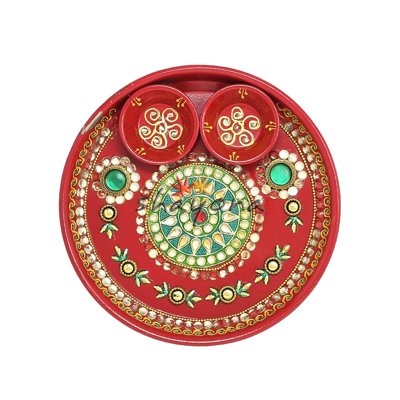 2 Diya Decorative Plate