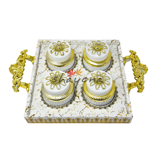 Shayona Mukhwas & Nuts Gift Tray with 4 jars, Diwali gift hamper