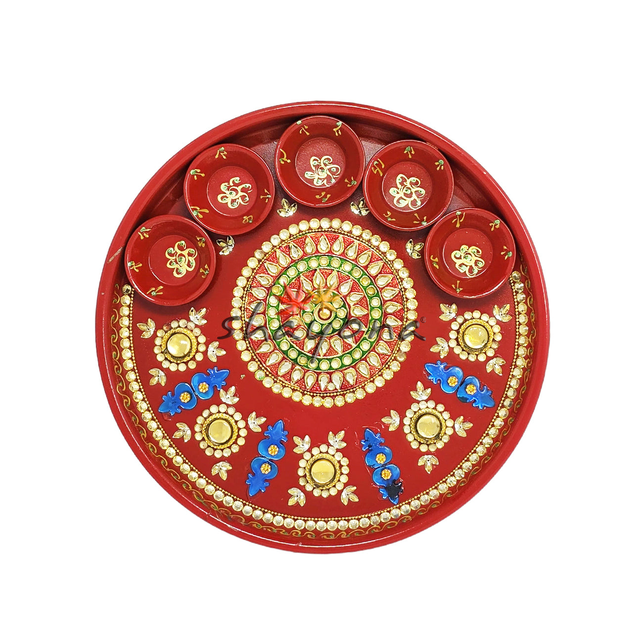5 Diya Decorative Plate