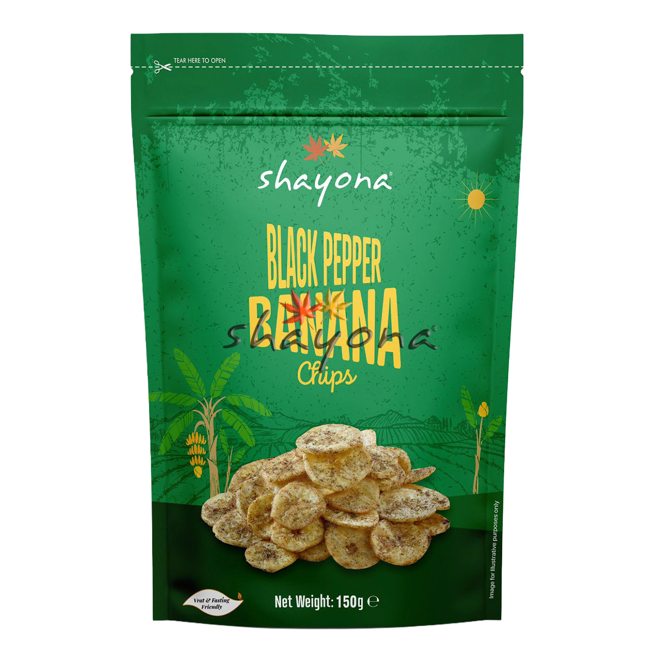 Shayona Banana Chips - Black Pepper