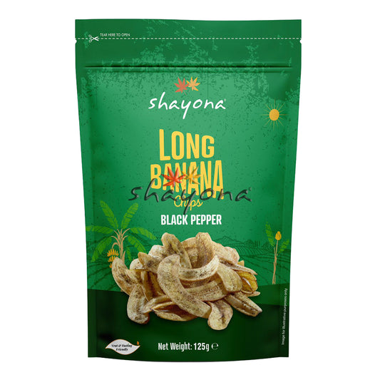 Shayona Long Banana Chips Black Pepper