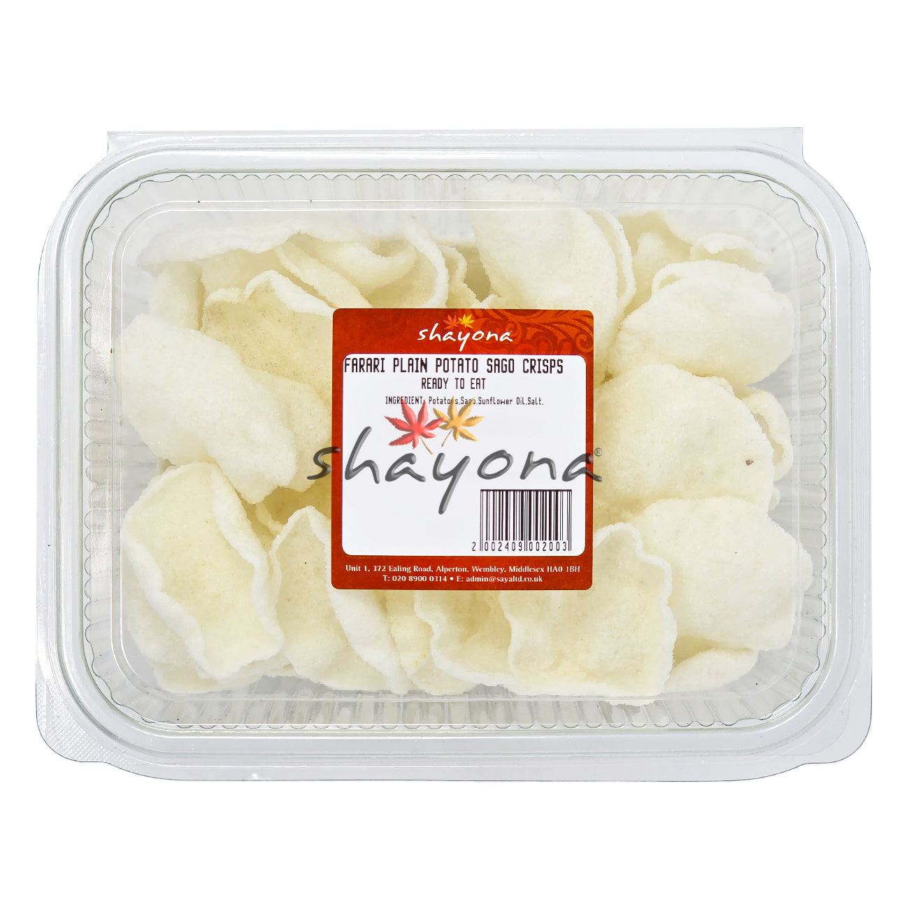 Shayona Farari Plain Potato Sago Crisps