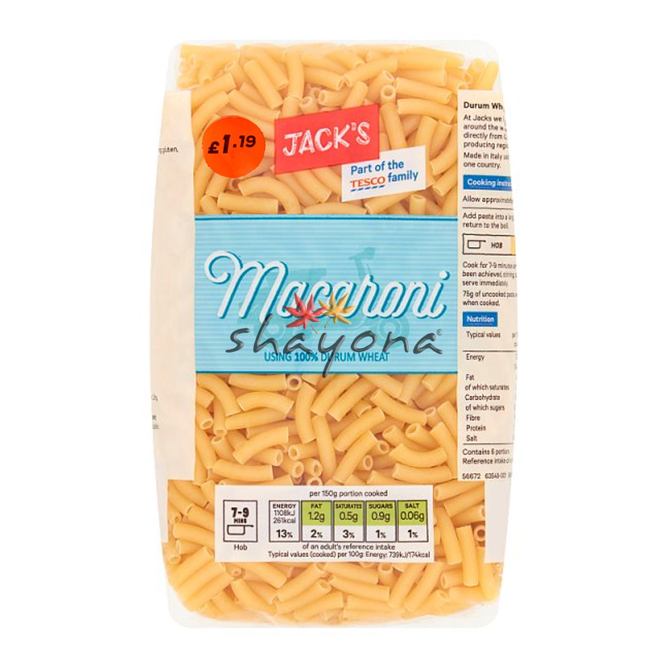 Jack's Macaroni Pasta