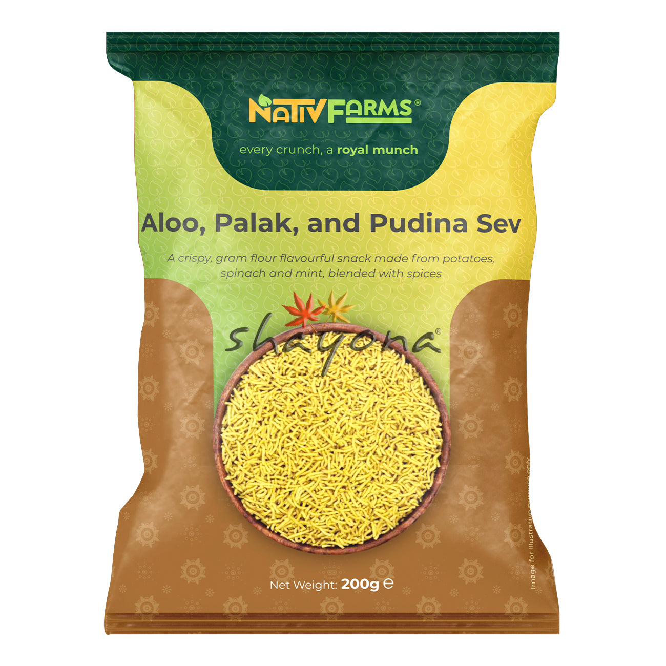 Nativ Farms Aloo, Palak, and Pudina Sev