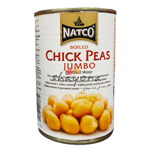 Natco Jumbo Chick Peas 400g tin - boiled chickpeas
