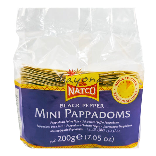 Natco Mini Black Pepper Pappadom