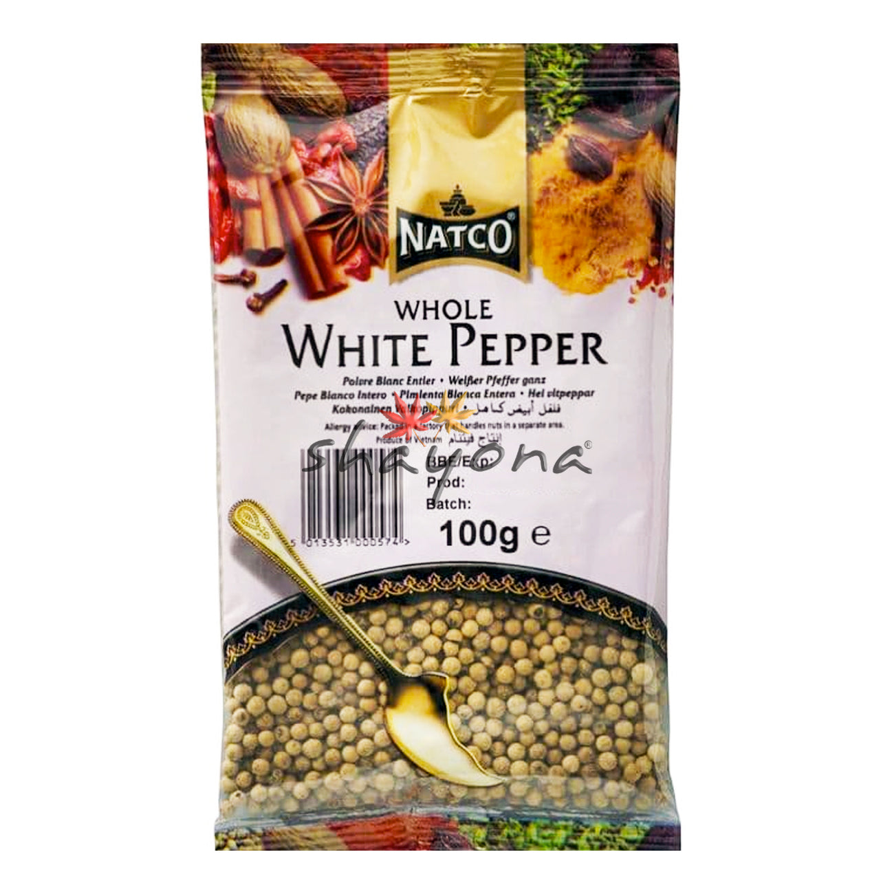 Natco Whole White Pepper