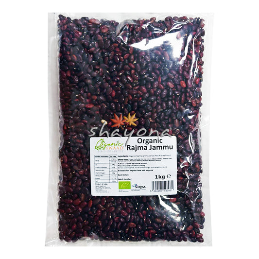 Organic Rajma Jammu 1kg pack - organic small red kidney beans
