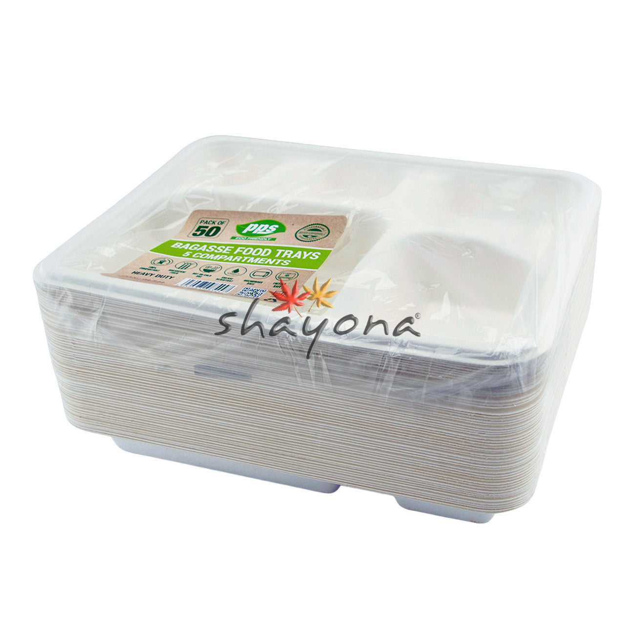 PPS 5 Compartment Food Tray