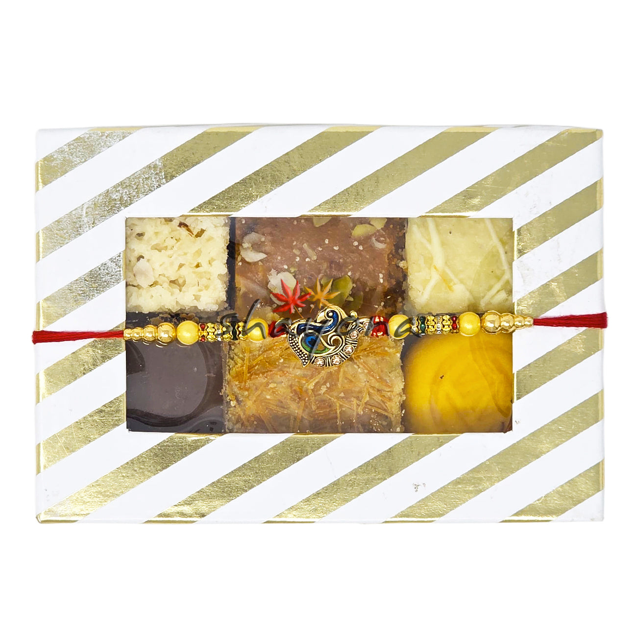 Shayona Raksha Bandhan Mixed Mithai 6 Pieces – Assorted Indian Sweets Gift Box UK
