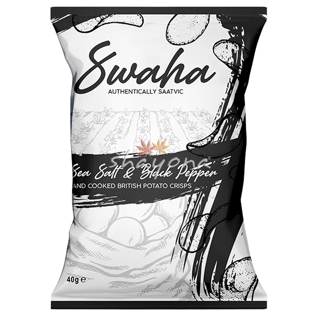 Swaha Sea Salt & Black Pepper Crisps