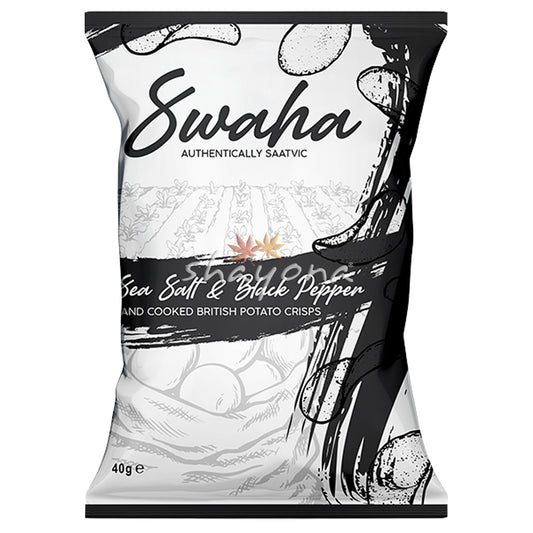 Swaha Sea Salt & Black Pepper Crisps