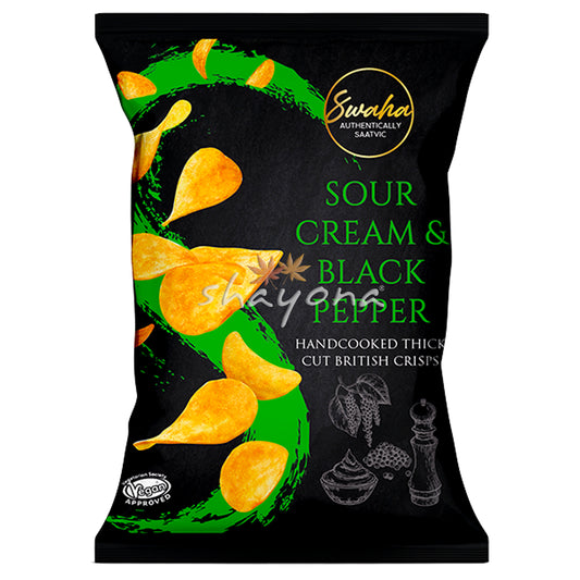 Swaha Sour Cream & Black Pepper Crisps