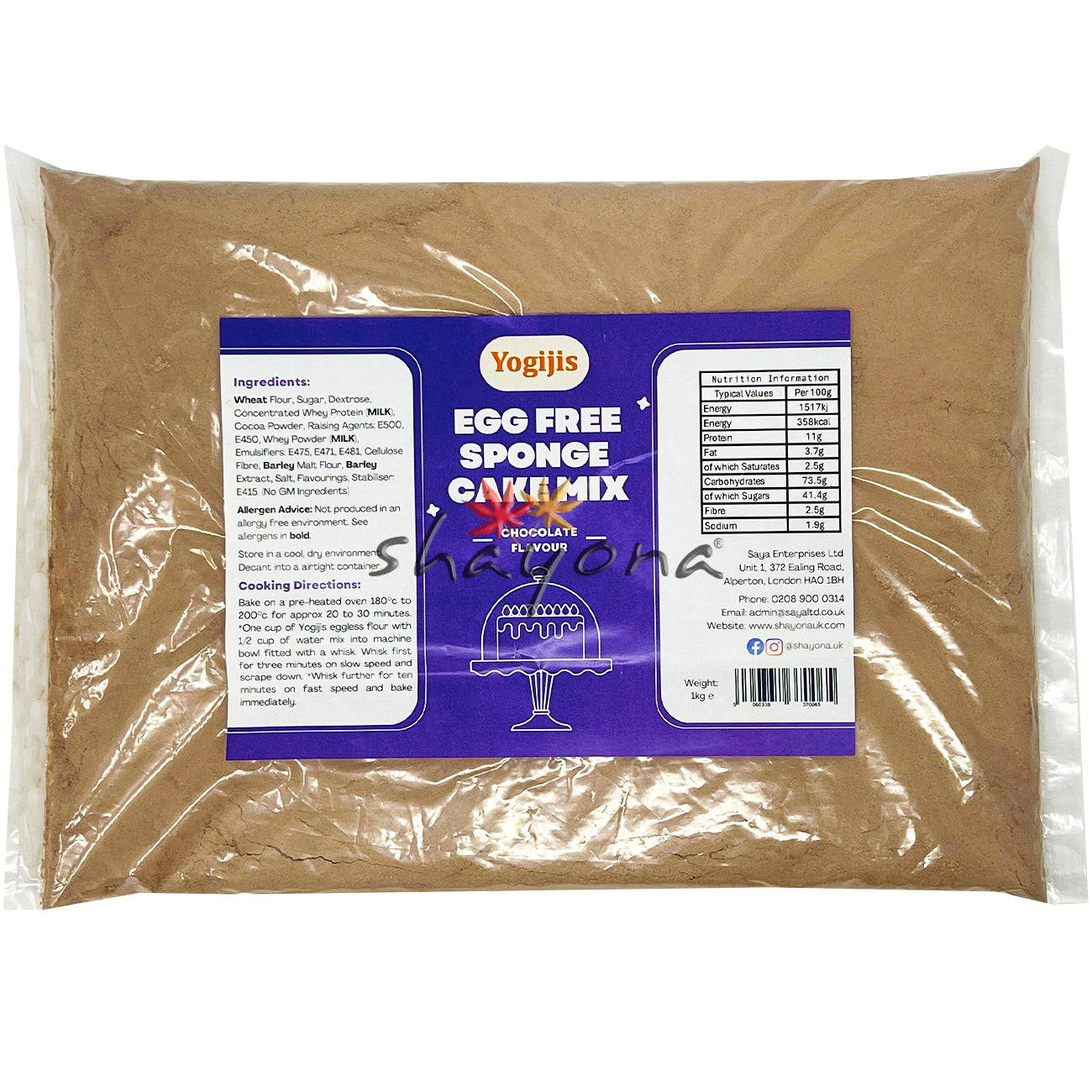Yogiji's Chocolate Sponge Cake Mix