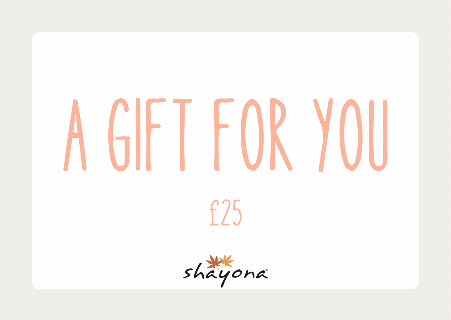 Shayona UK Gift Card