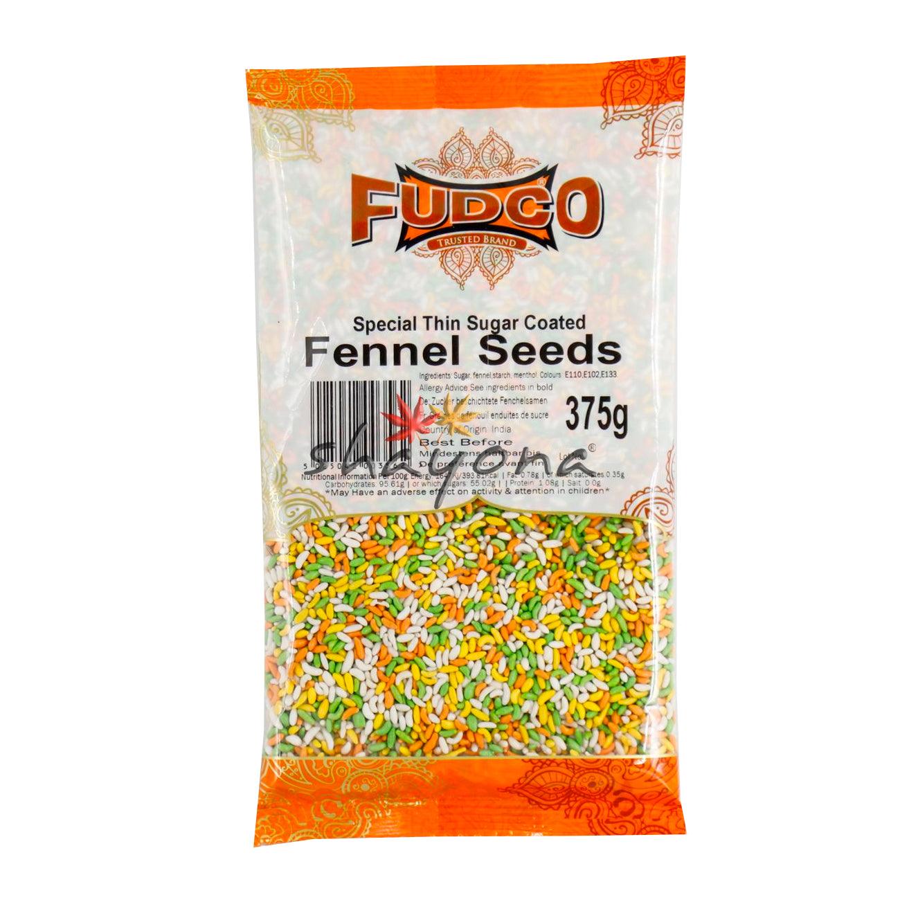 Fudco Sugar Coated Fennel Seeds Thin - Shayona UK
