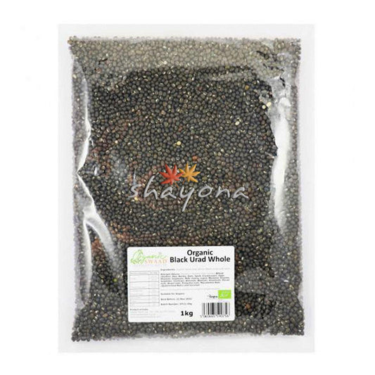 Organic Swaad Organic Black Urad Whole - Shayona UK
