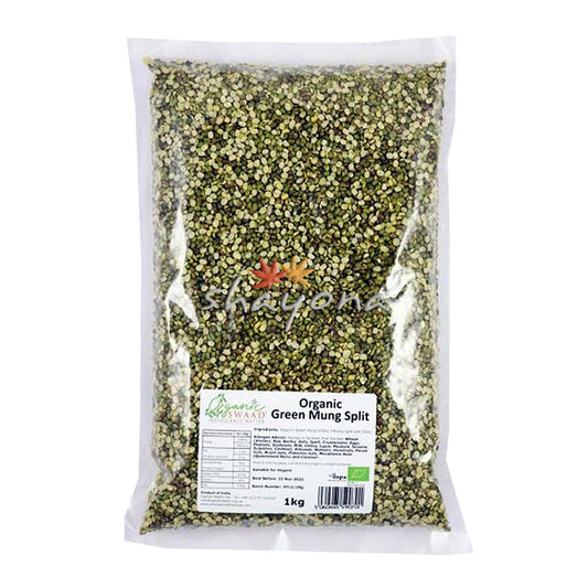 Organic Swaad Organic Green Mung Split - Shayona UK