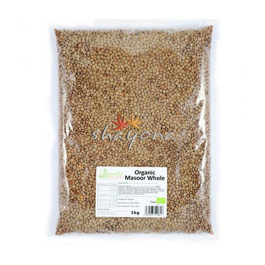 Organic Swaad Organic Masoor Whole - Shayona UK