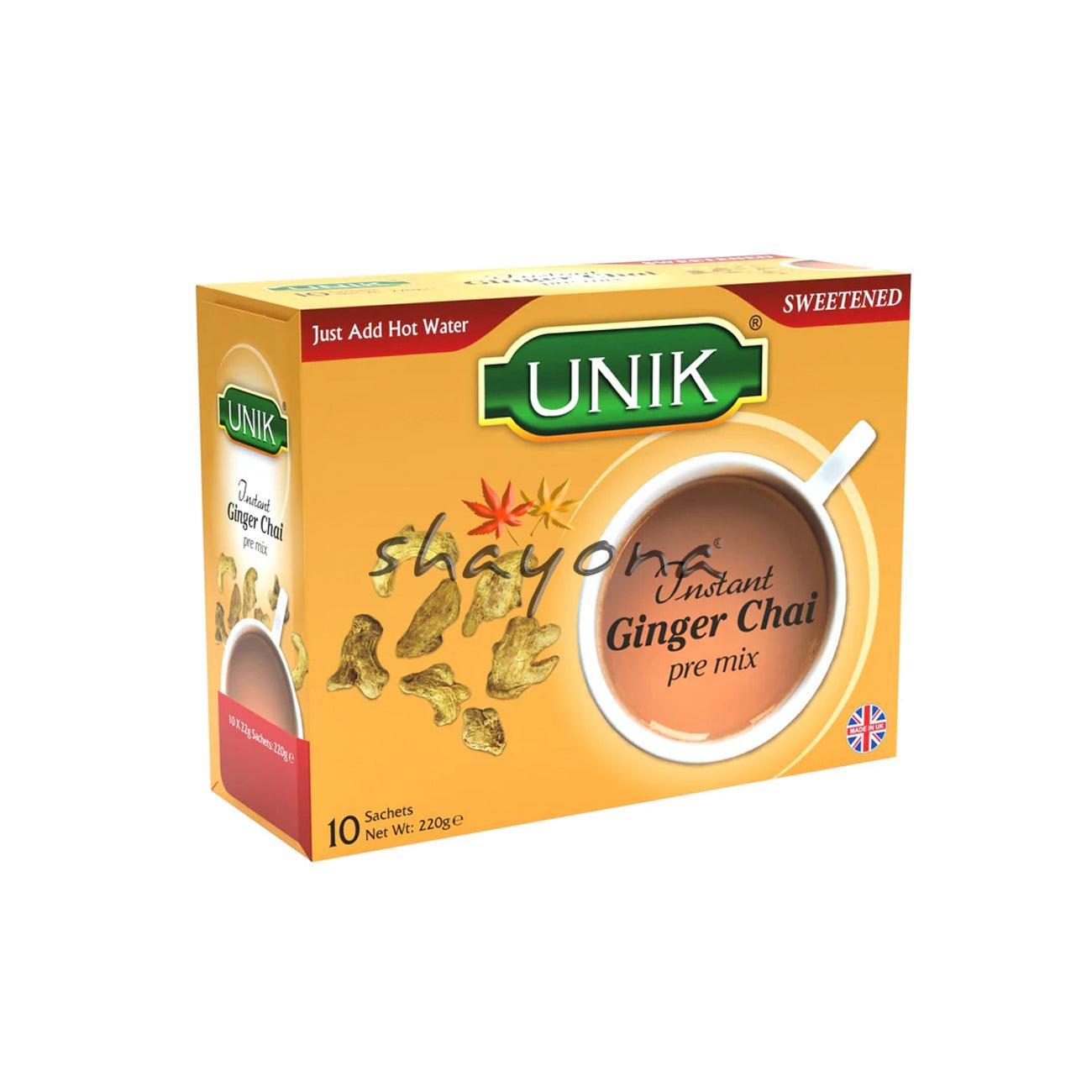 UNIK Instant Ginger Chai Sweetened - Shayona UK