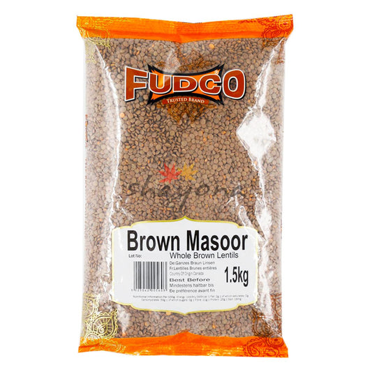 Fudco Whole Brown Lentils (Masoor) - Shayona UK